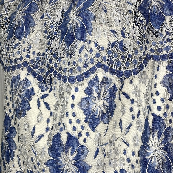 Lane Bryant Women’s 18/20 Lacy Lined Off Shoulder Ruffle Sleeveless Top - Picture 3 of 7